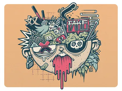 Social Media Anxiety anxiety cartoon design drawing illustration social media t shirt tee vector