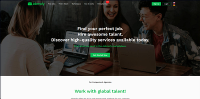 Jobmofy Visual Identity & Web Design branding design graphic design graphicdesign job jobs marketplace ui ux web web design website