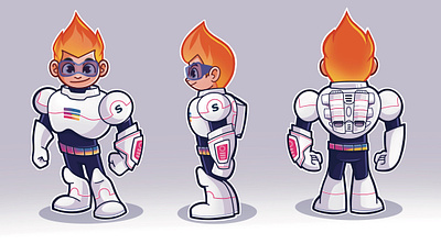 Slab mascot character design astronaut branding character character design design fire graphic design graphicdesign illustration logo mascot slab spaceman steve vector