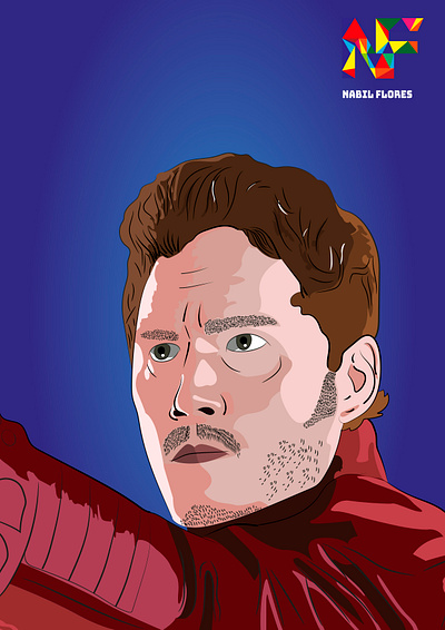 Ilustración - Héroe - Star Lord graphic design