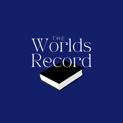 The Worlds Record- Designing black book blue logo books branding graphic design library logo logo new logo simple logo trending logo white book worlds record