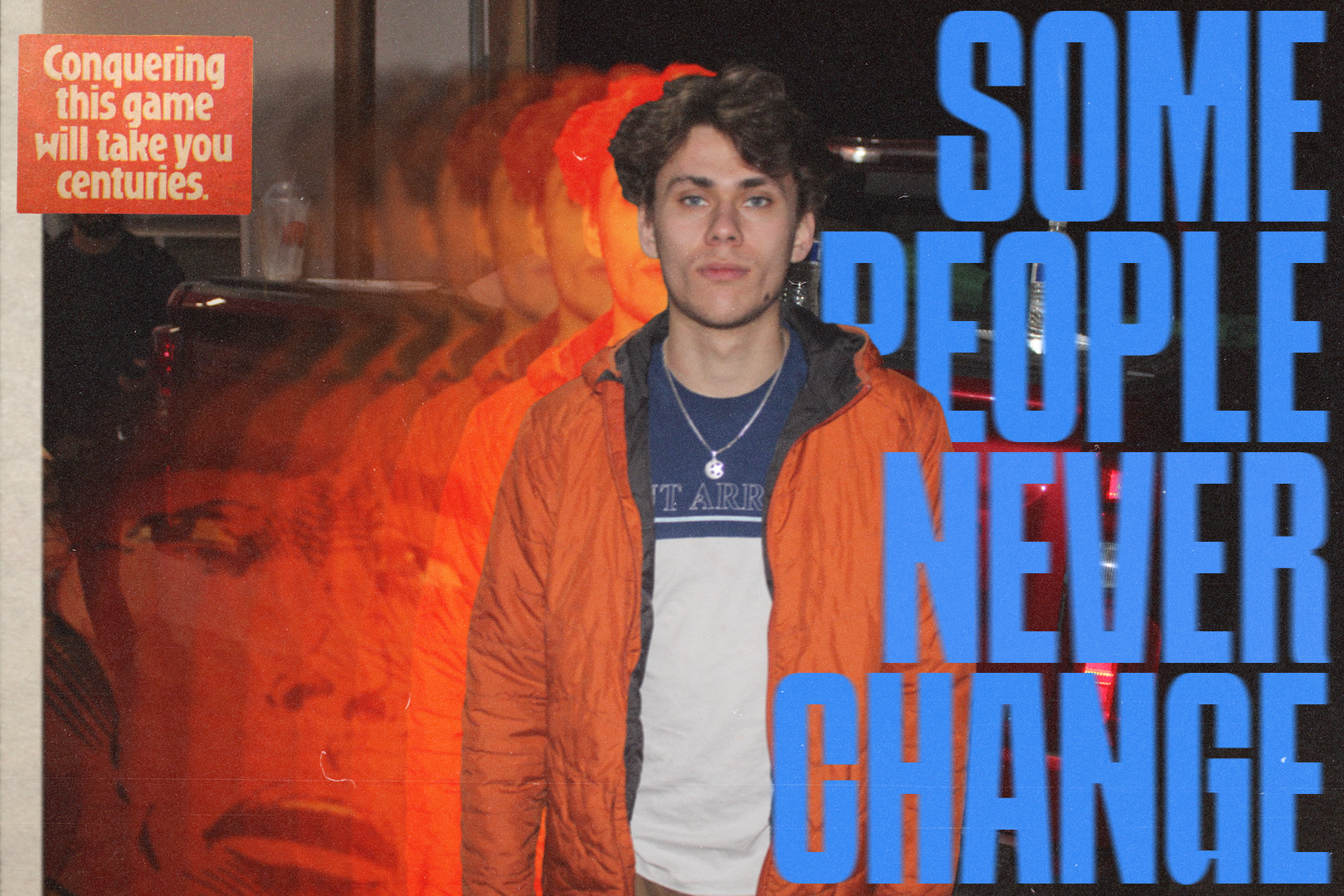 Some people never change. collage disposable film graphic design photography potrait retro vintage