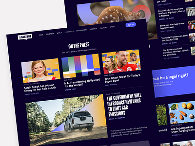 The Daily Aus - Web Redesign blog page branding dark website illustration news article news redesign news site news website online news platform sarah snook tda the daily aus the daily aus redesign ui ux visual identity web web design web page website