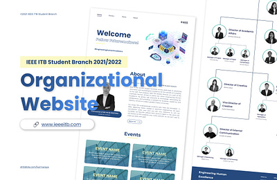 Organizational Website : IEEE ITB Student Branch 2021/2022 branding electrical organization ui ux