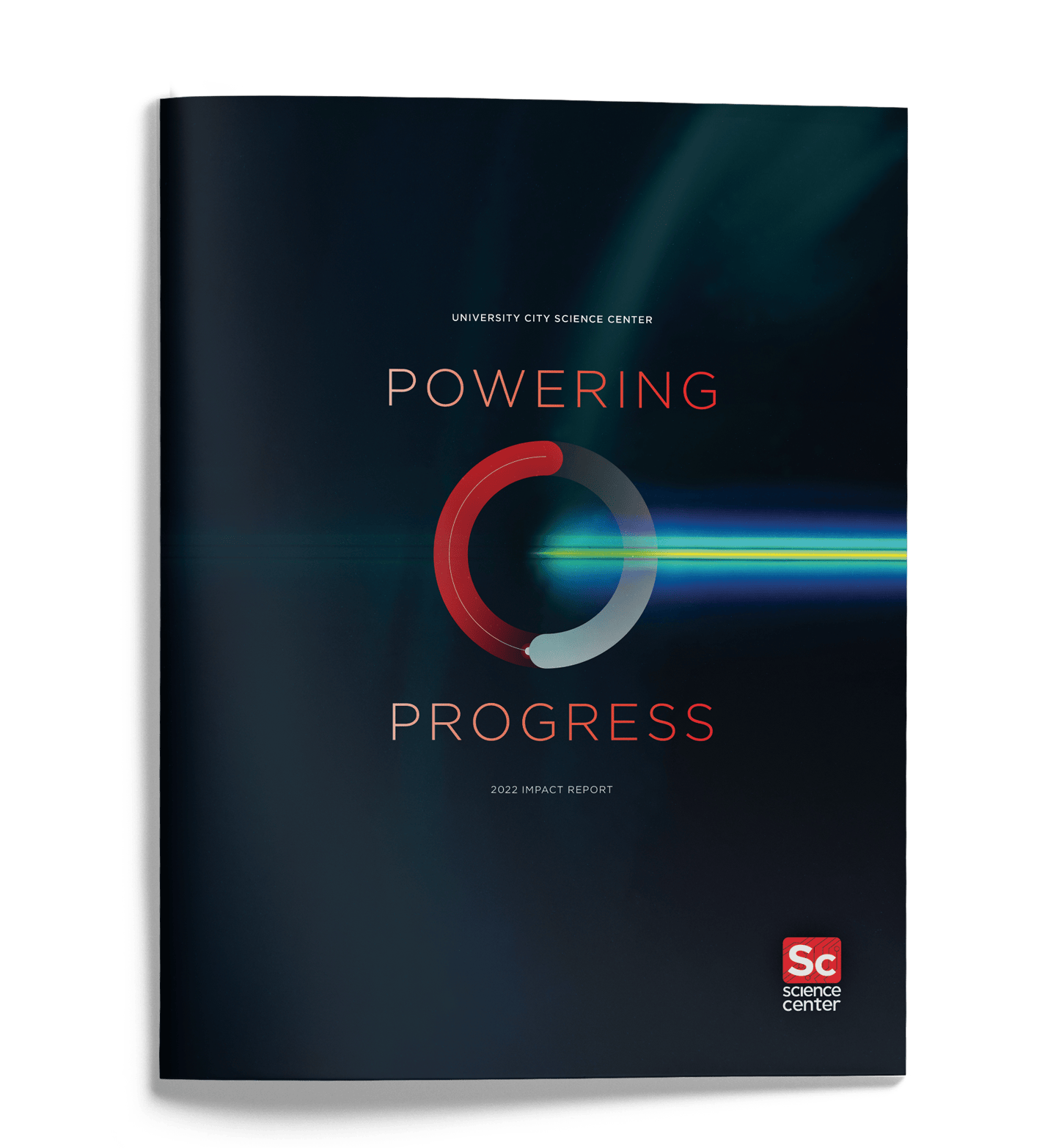 University City Science Center 2022 Impact Report annual report editorial layout neon nonprofit power progress spark ui