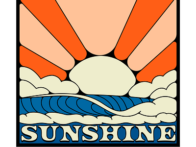 Sunshine Perfect Wave branding graphic design illustration ocean surf surfing vector