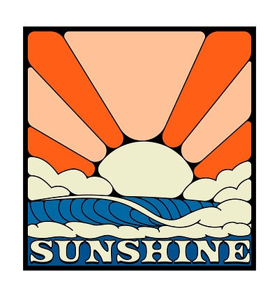 Sunshine Perfect Wave branding graphic design illustration ocean surf surfing vector