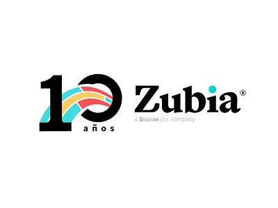 Zubia P & B Anniversary logo anniversary logo