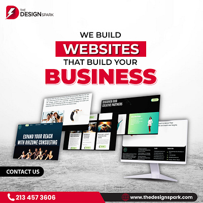 Website Design Service apparel branding design energy graphic design illustration logo merch the design spark ui vector web design service website design