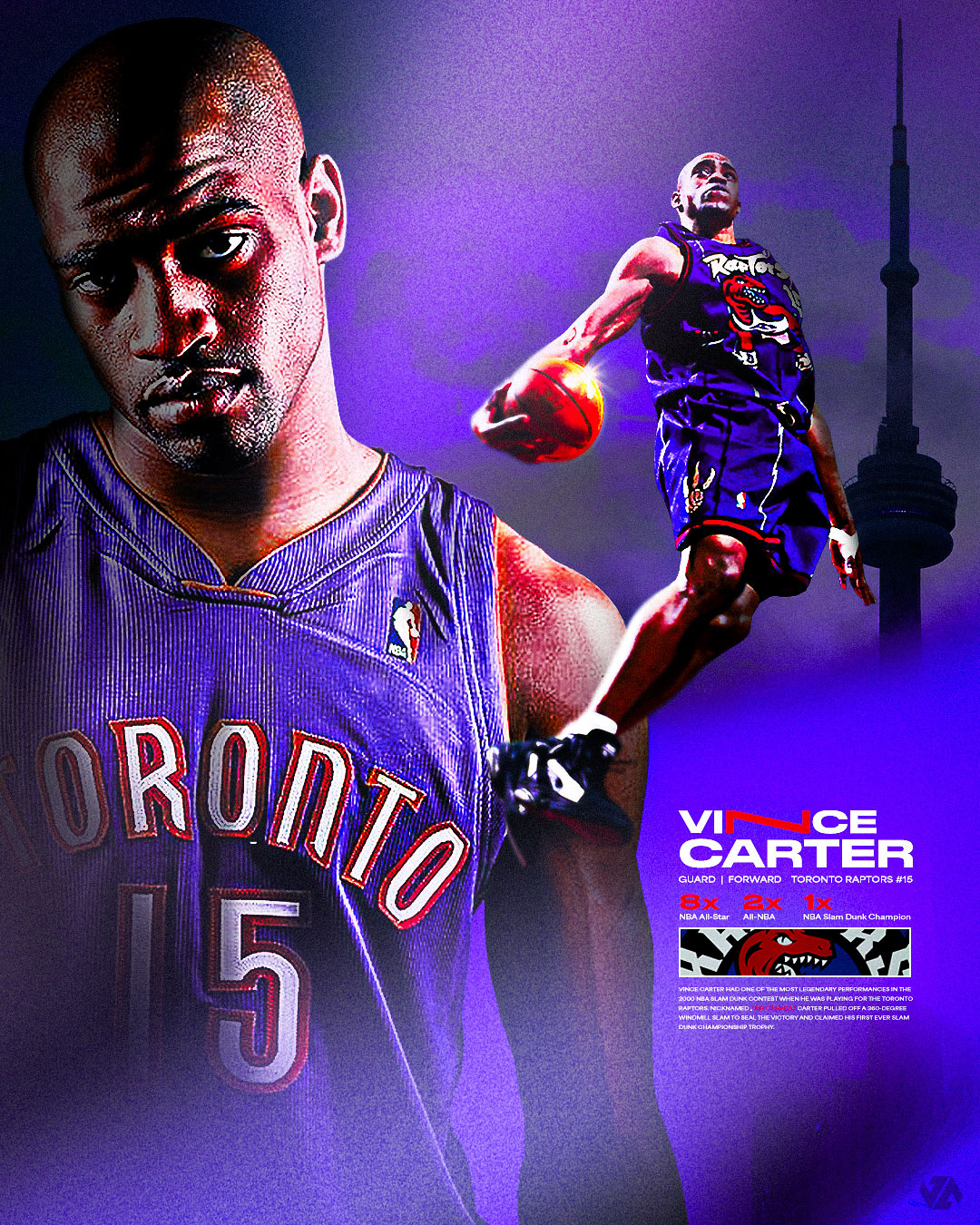 Vince Carter Raptors Graphic basketball carter design edit graphic graphic design hoop nba photoshop raptors social media sport sports toronto vince