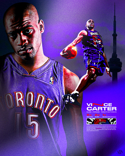 Vince Carter Raptors Graphic basketball carter design edit graphic graphic design hoop nba photoshop raptors social media sport sports toronto vince
