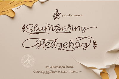 Slumbering Hedgehog Font ending swash