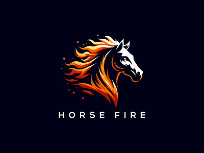 Horse Logo fire horse horse horse design horse logo horse vector horse vector logo horse wild illustration wild horse