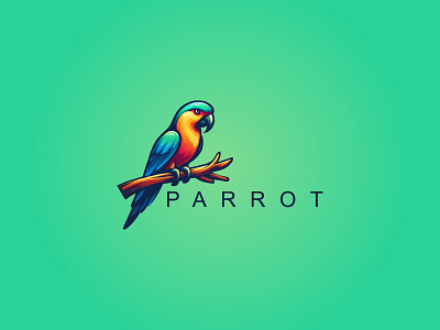 Parrot Logo illustration parrot parrot design parrot logo parrot top logo parrot vector logo parrots parrots logo wild parrot