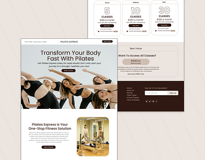 Pilates Express Website Design pilates pilates branding pilates studio pilates website site web web design webdesign website website design