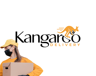 Kangaroo Delivery Logo brand branding delivery design graphic design illustration kangaroo limitless logo logo design logotype mark wordmark