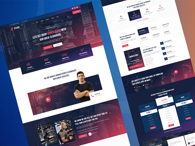 Home Page For Fitness Studio & Gym Cloubhouse Website Design cloubhouse design elementor template kit fitness gym studio homepage landing page our projects projects box projects grid projects page ui uidesign uikits uiux webdesign website agency website design