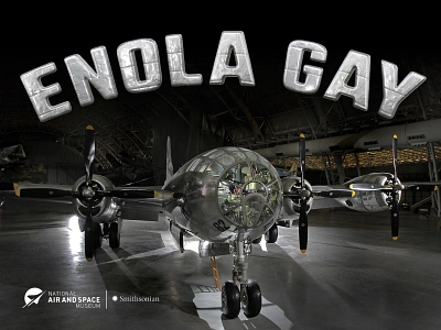 Enola Gay Type Treatment branding design font graphic design instalation museum smithsonian typeface