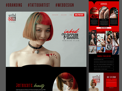 Tattoo Artist Website Template branding design portfolio tattoo tattooartist tattooshop template webdesign website