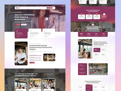 Events Organizer Website WordPress Elementor Template Kit Design corporate event creative agency design event landing page event organizer events figma home layout homepage landing page landing page ui organizer templates ui website agency wedding event