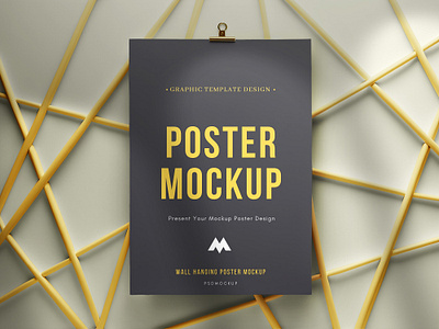 Free Hanging Poster Mockup branding design download free freebie logo mock up mockup mockups poster psd