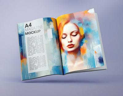 Free Page Magazine Mockup branding design download free freebie logo magazine mock up mockup mockups