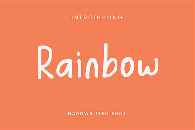 Rainbow Handwritten Font book branding cover design food graphic design handwritten logo