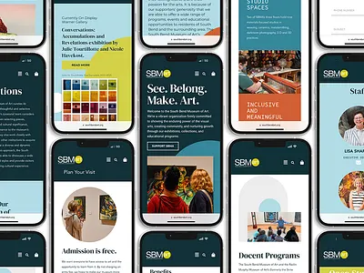 South Bend Museum of Art Website design graphic design ui ux web web design