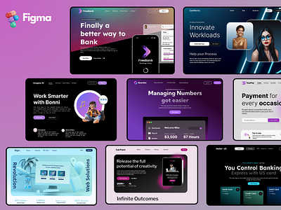 Hero Page UI Kit for Figma animation app branding design graphic design ui ux