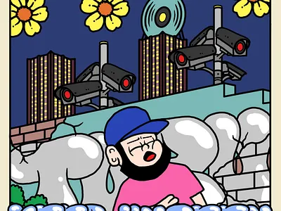 TURU. KEEP UNSEEN. branding cartoon cartoon poster cute cartoon design graffiti graphic design illustration mural poster street art turu turu always