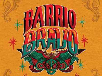 Barrio Bravo graphic graphic design illustration logo print procreate