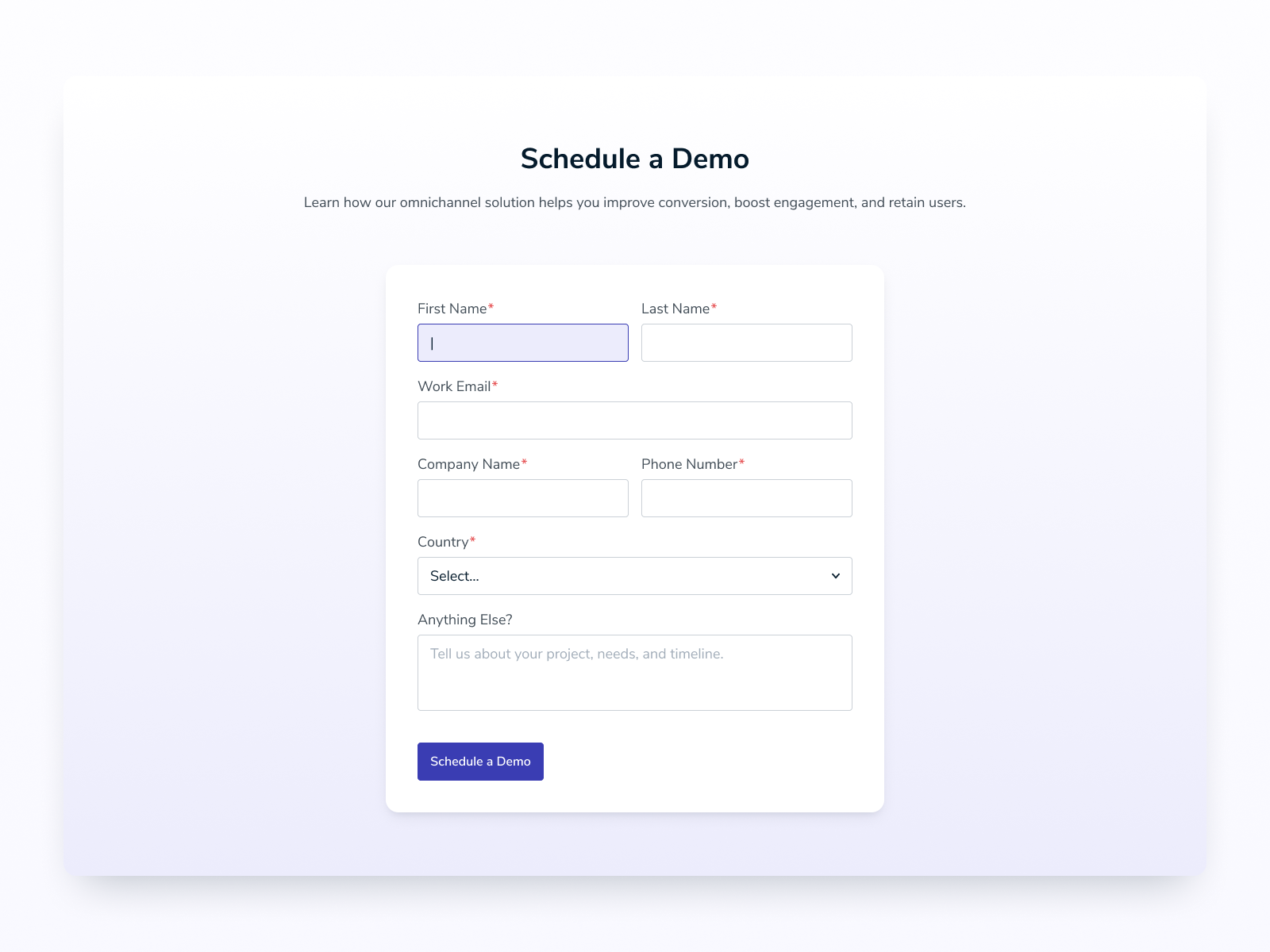 Marketo Form Block by Catherine J. Supnet for OneSignal on Dribbble