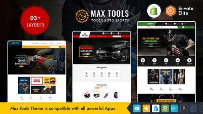 MaxTools -eCommerce Theme for Multi-Purpose Tools Sports & Auto opencart prestashop shopify woocommerce wordpress