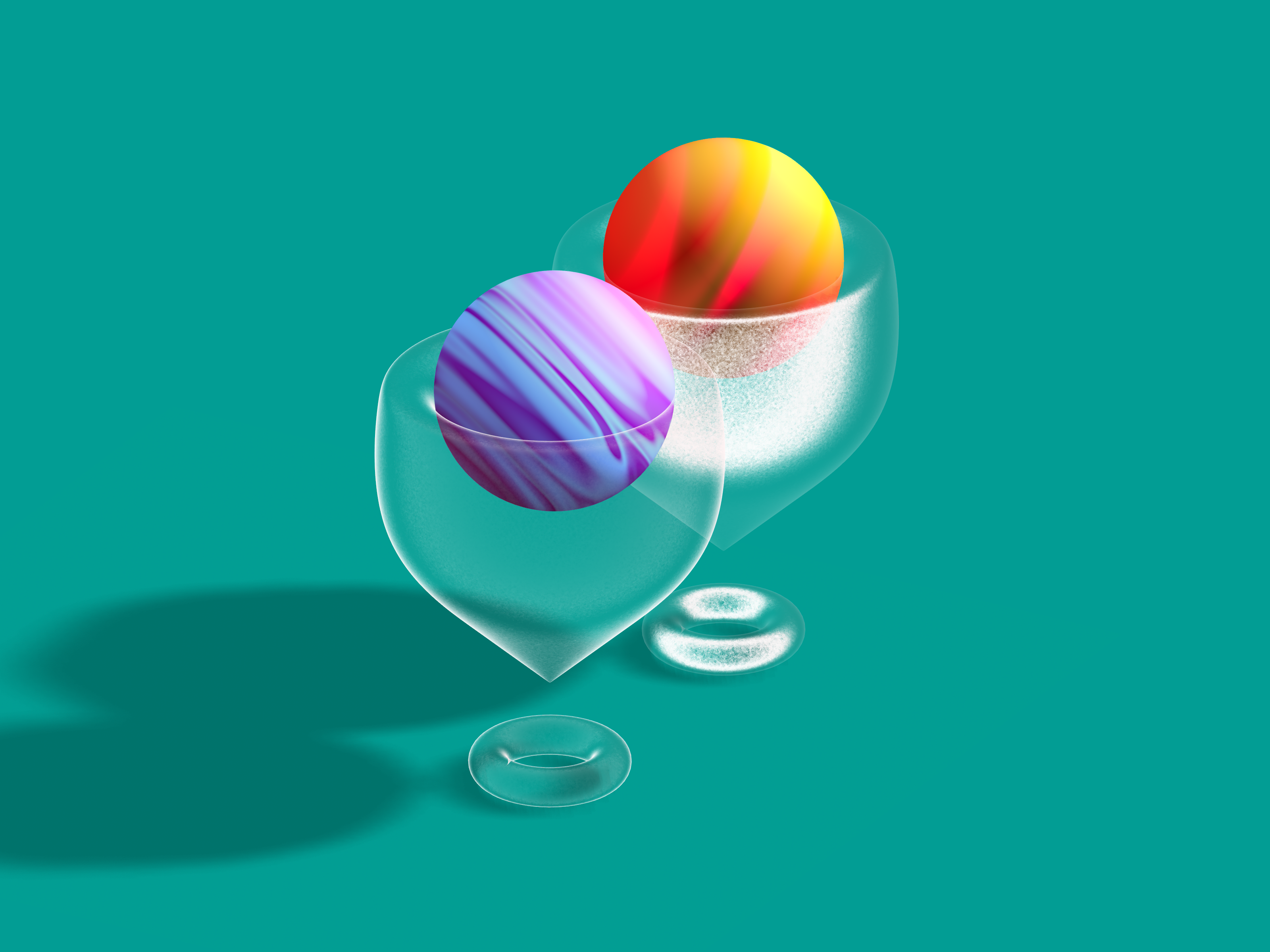 3D ice-cream glasses 3d 3dart 3ddesign 3dillustration art cold design dessert drink food glass ice cream illustration mango material realistic spline sweet vanilla