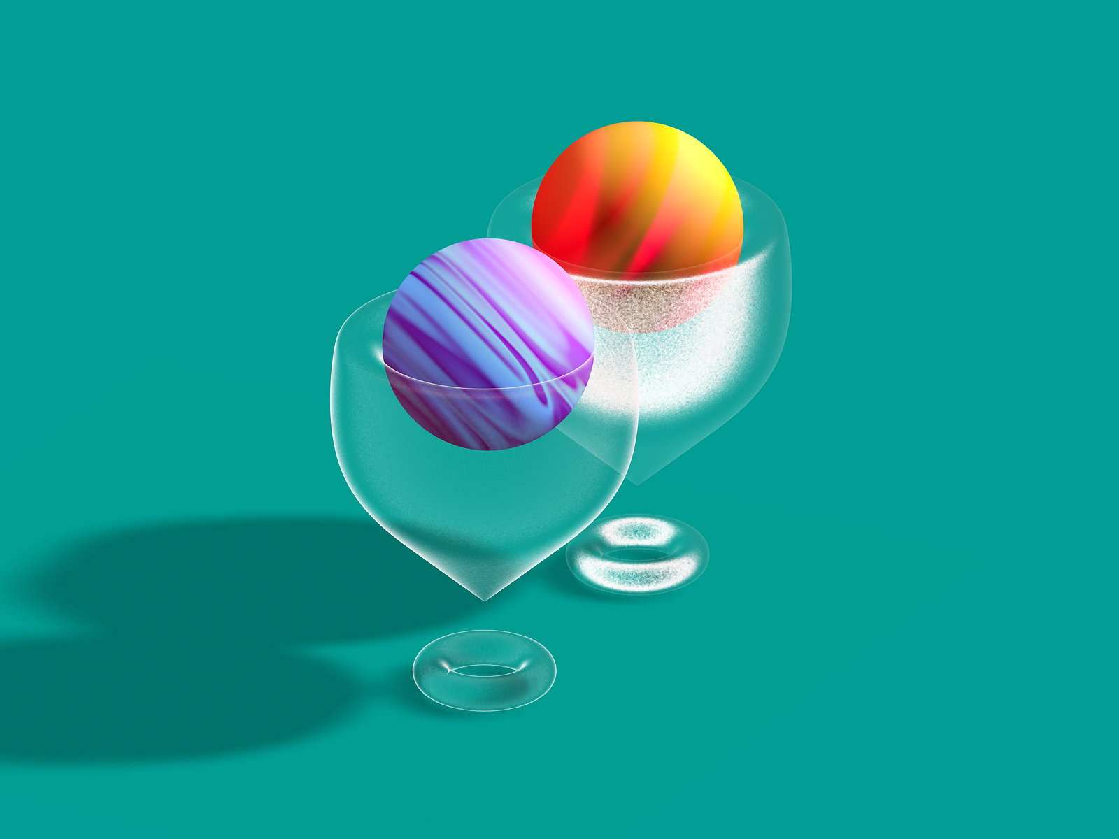 3D ice-cream glasses by Guriya Kumari on Dribbble