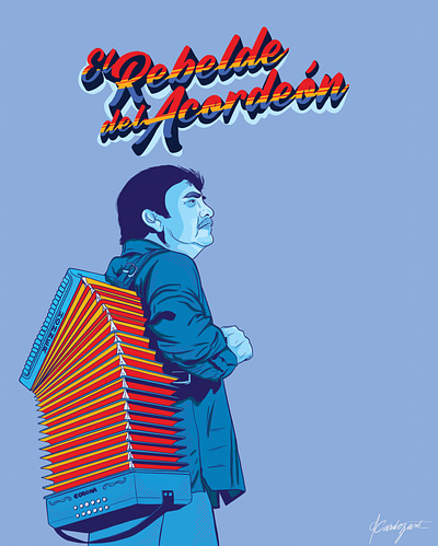 Poster Celso Piña - El Rebelde Del Acordeón graphic design illustration poster print procreate