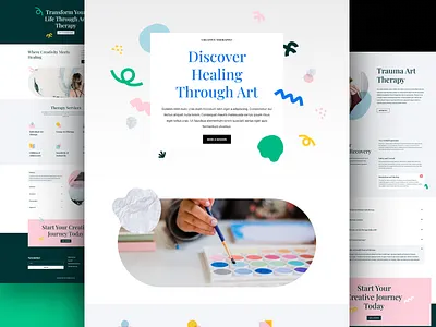 Art Therapist art therapist online therapy ui user interface ux web design website