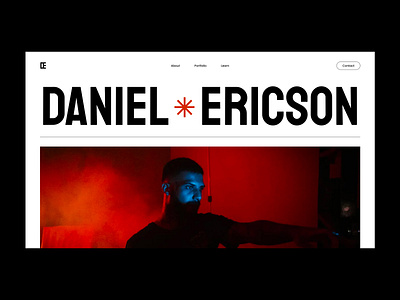 Photographer - Daniel Ericson artist dark design designer photographer photographer portfolio photographer website photographers website portfolio portfolio website ui ui design webflow webflow designer webflow developer website design