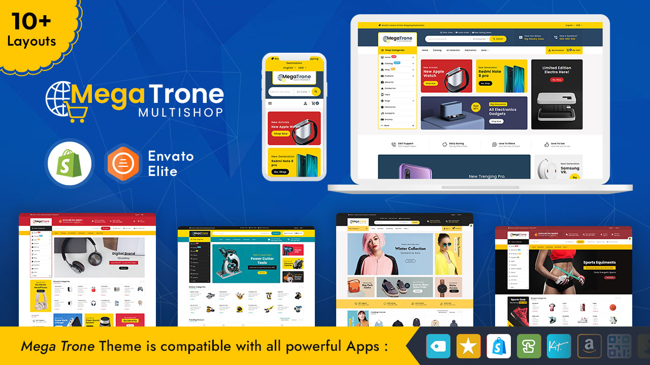 MegaTrone - eCommerce 2.0 Multi-Purpose Responsive Theme electronics gadgets opencart prestashop shopify woocommerce wordpress