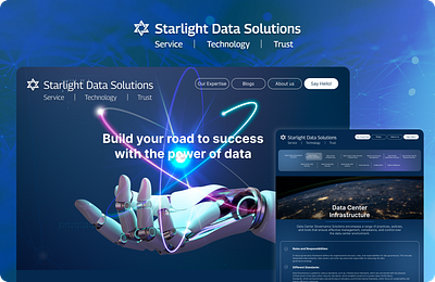 Starlight: Seamlessly Empowering Users with Data Solutions data solutions dataempowerment design landing page design seamlessinteractions starlight trustworthyplatform trynocode ui user experience user interface ux
