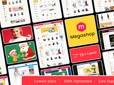 MegaShop - eCommerec Multi-Purpose Theme Electronics, Maket gadgets opencart prestashop shopify woocommerce wordpress