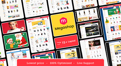 MegaShop - eCommerec Multi-Purpose Theme Electronics, Maket gadgets opencart prestashop shopify woocommerce wordpress