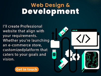 Web Development Post ad ad design banner banner design branding design facebook ad design graphic design post design poster web design web development post