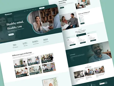 Health Therapist Website Design👩🏻‍⚕️❤️ counseling coupletherapy familytherapist graphic design health helathcare landing page psychology psychotherapist therapy counseling therapy website ui uiux user interface web design website website design website development