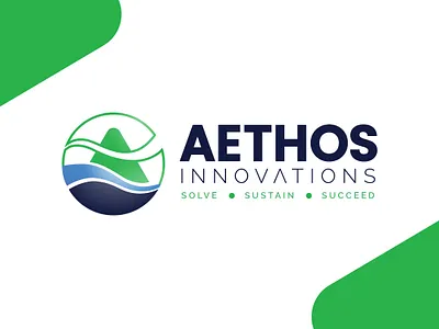 Aethos branding environment graphic design green logo logo design post sustain