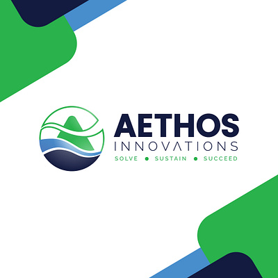Aethos branding environment graphic design green logo logo design post sustain