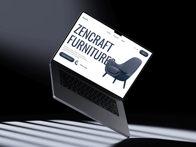 ZenCraft - Furniture Landing Page add to cart chair clean decor ecommerce exploration furniture furniture website home page interior interior design marketplace minimal online shopping online store product shop web webdesign