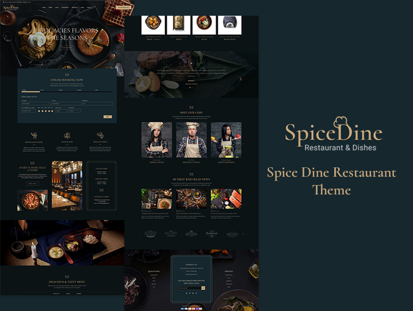 SpiceDine - eCommerce Theme For Hotels & Restaurants dine dinner opencart prestashop reasturants shopify woocommerce wordpress