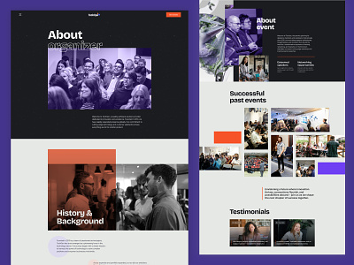 About Page - Events & Conference Website about about page conference conference about design event about page events figma design framer noocode responsive design tech event ui web design webflow