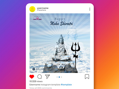 FESTIVAL POST | MAHA - SHIVRATRI adobe photoshop branding fesival poster god graphic design lord shiva mahadev poster social media socialmedia post visual identity